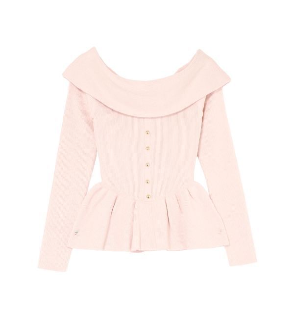 RESEXXY「オフショルペプラムニットトップス【セットアップ着用可能】」|ニット・セーター|