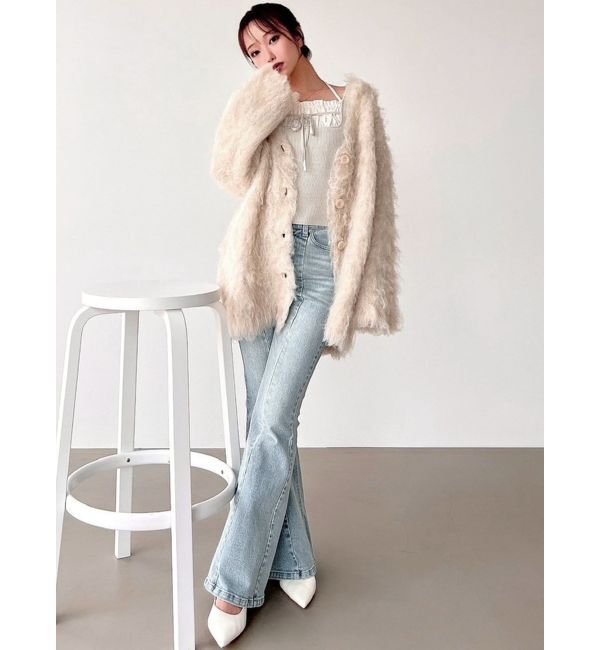 RESEXXY「シャギーミディニットカーディガン」|カーディガン|