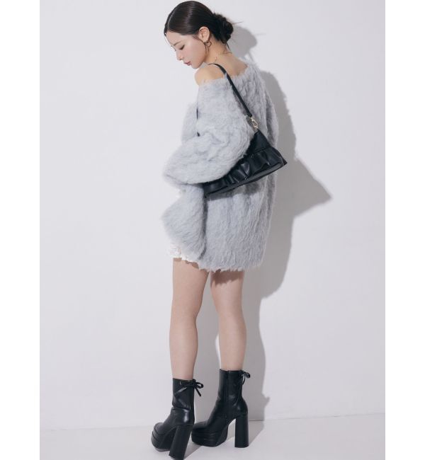 RESEXXY「シャギーミディニットカーディガン」|カーディガン|