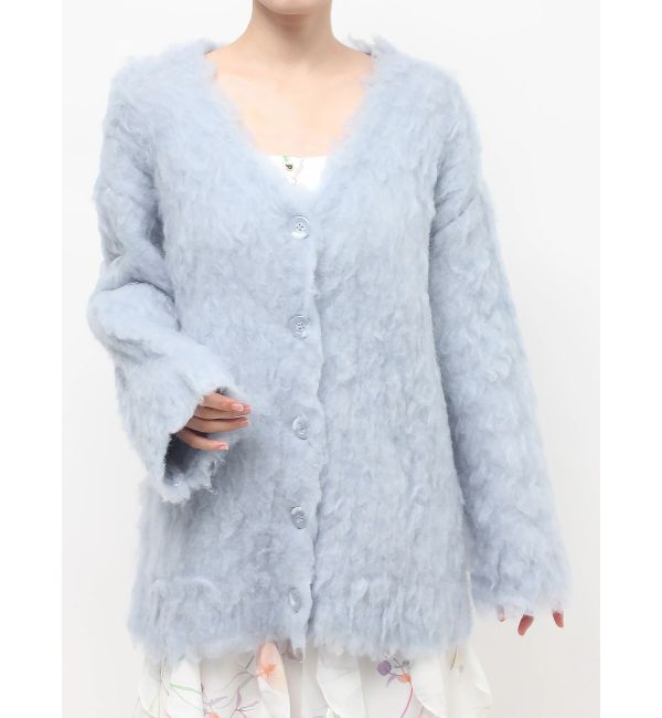 RESEXXY「シャギーミディニットカーディガン」|カーディガン|