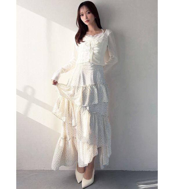 RESEXXY「レースアップリブトップス」|Tシャツ・カットソー|