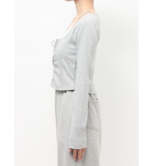 RESEXXY「レースアップリブトップス」|Tシャツ・カットソー|