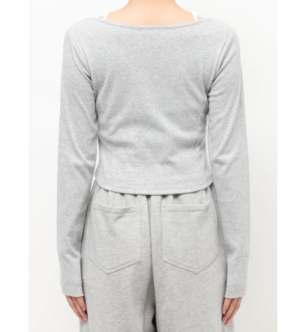 RESEXXY「レースアップリブトップス」|Tシャツ・カットソー|