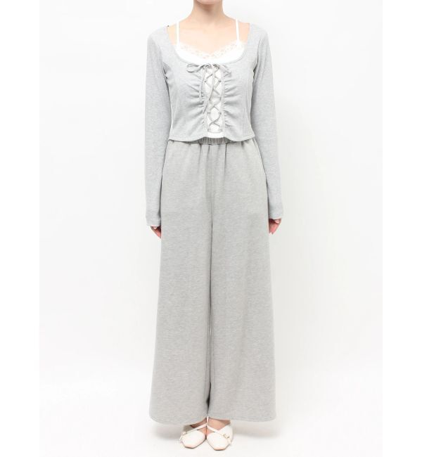 RESEXXY「レースアップリブトップス」|Tシャツ・カットソー|