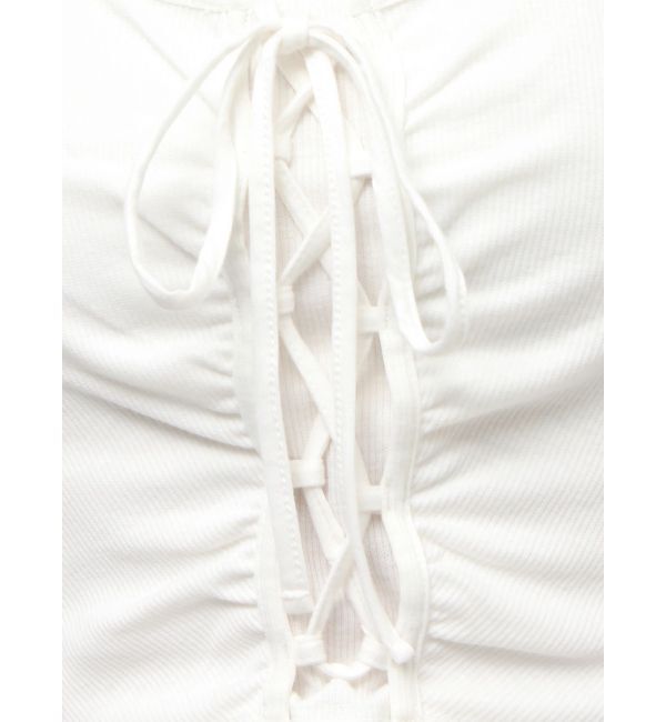 RESEXXY「レースアップリブトップス」|Tシャツ・カットソー|