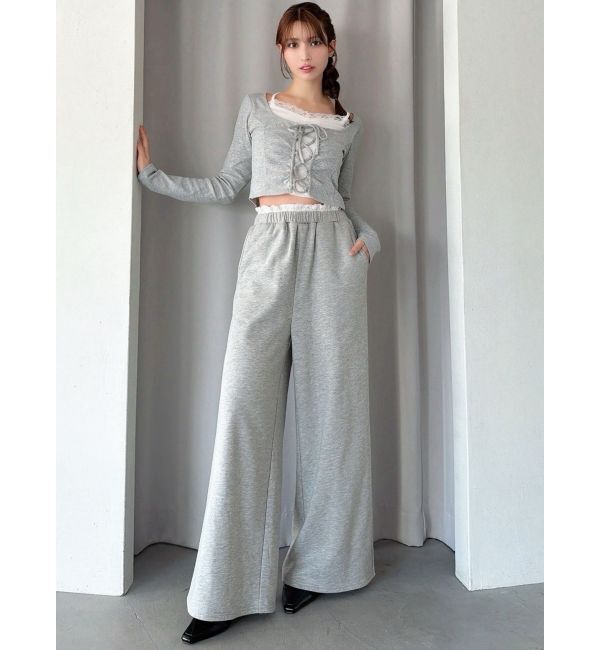 RESEXXY「レースアップリブトップス」|Tシャツ・カットソー|