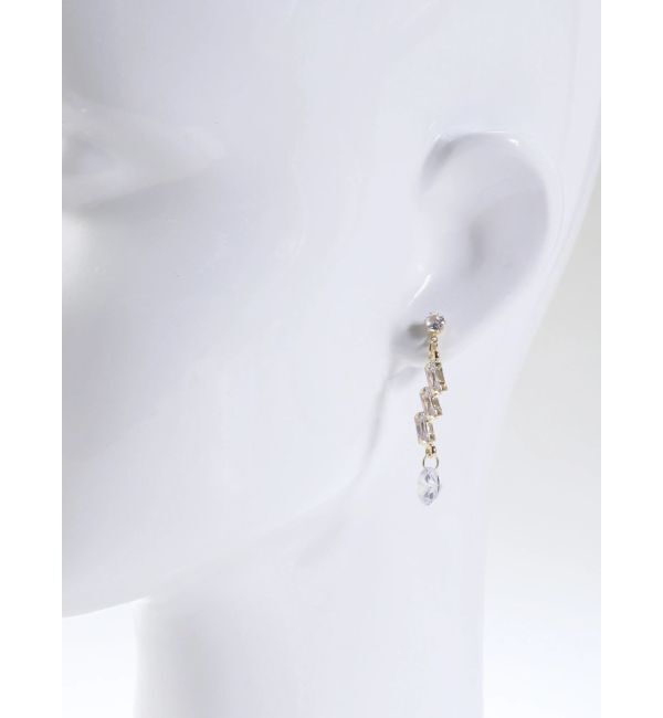 RESEXXY「3連ビジューストーンピアス」|ピアス|