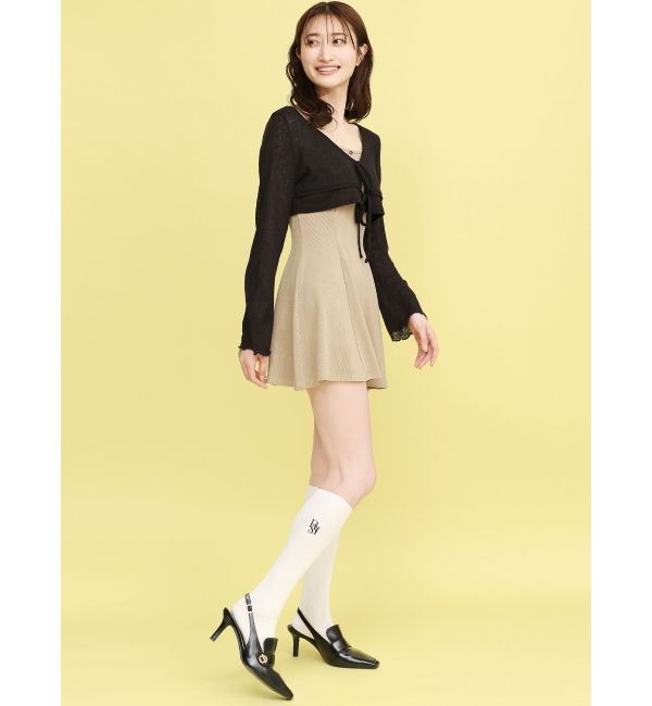 RESEXXY「【RESEXXY&times;靴下屋】刺繍リブハイソックス」|ソックス|