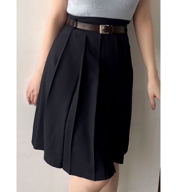 dazzlin「HWベルトミディスカート」|スカート|ネイビー