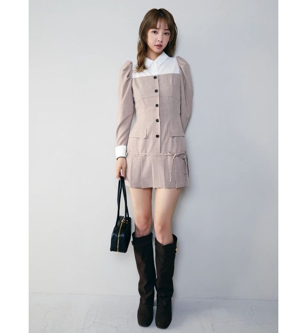 dazzlin「スソプリーツジャケットミニワンピース」|ワンピース|