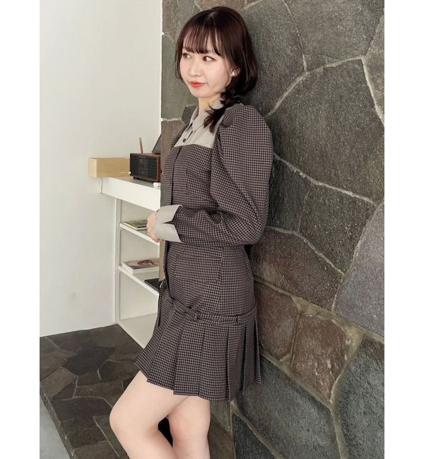 dazzlin「スソプリーツジャケットミニワンピース」|ワンピース|