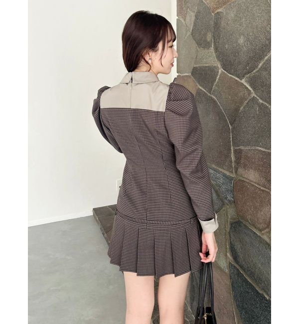 dazzlin「スソプリーツジャケットミニワンピース」|ワンピース|