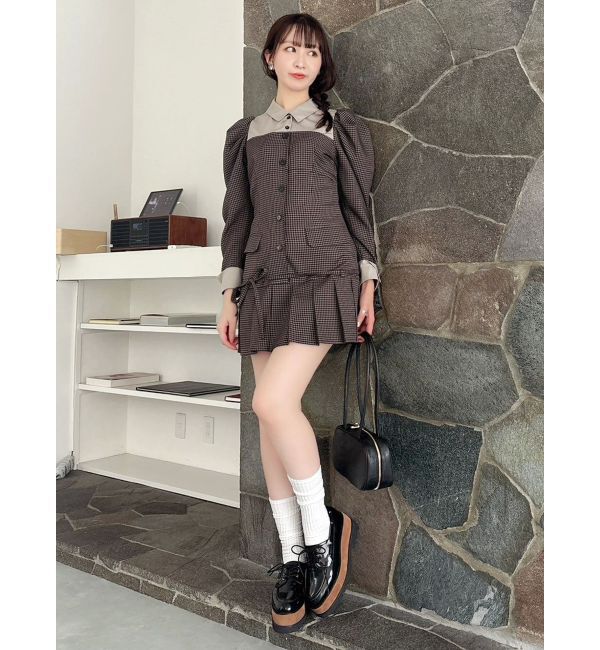 dazzlin「スソプリーツジャケットミニワンピース」|ワンピース|