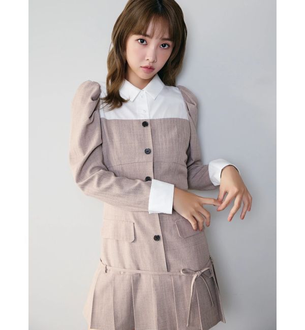 dazzlin「スソプリーツジャケットミニワンピース」|ワンピース|