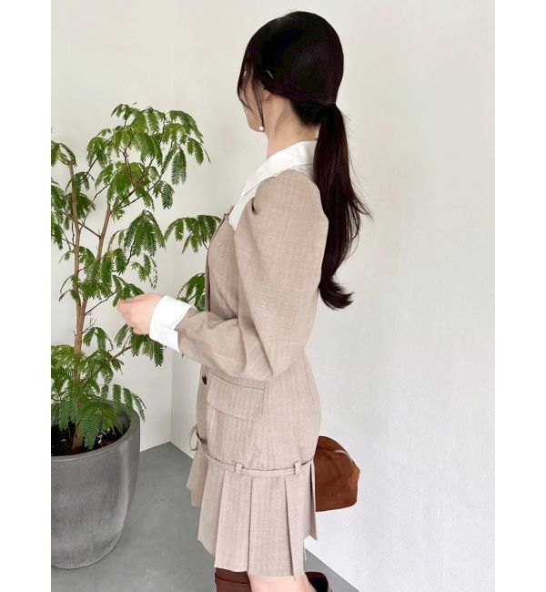 dazzlin「スソプリーツジャケットミニワンピース」|ワンピース|