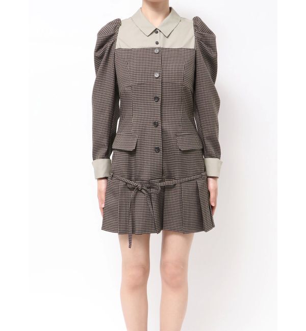 dazzlin「スソプリーツジャケットミニワンピース」|ワンピース|