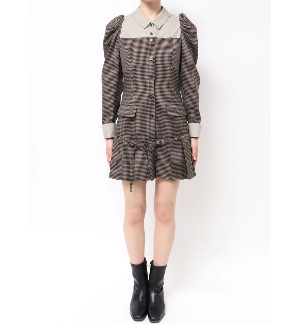 dazzlin「スソプリーツジャケットミニワンピース」|ワンピース|