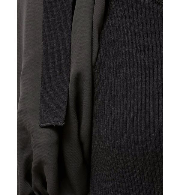 dazzlin「【WEB限定】シフォンスリーブリブニットワンピース」|ワンピース|