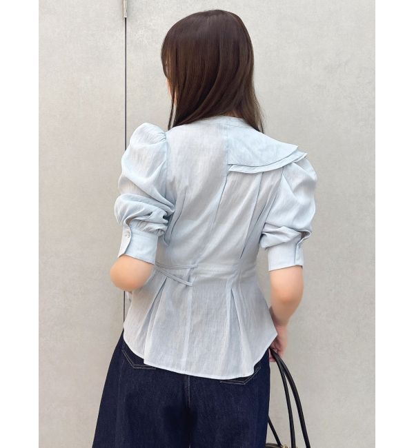 dazzlin「アシメフリルシアーブラウス」|シャツ・ブラウス|