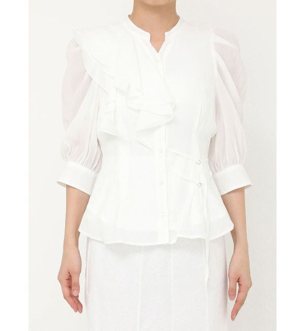 dazzlin「アシメフリルシアーブラウス」|シャツ・ブラウス|