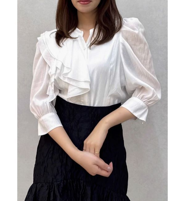 dazzlin「アシメフリルシアーブラウス」|シャツ・ブラウス|