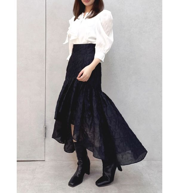 dazzlin「アシメフリルシアーブラウス」|シャツ・ブラウス|