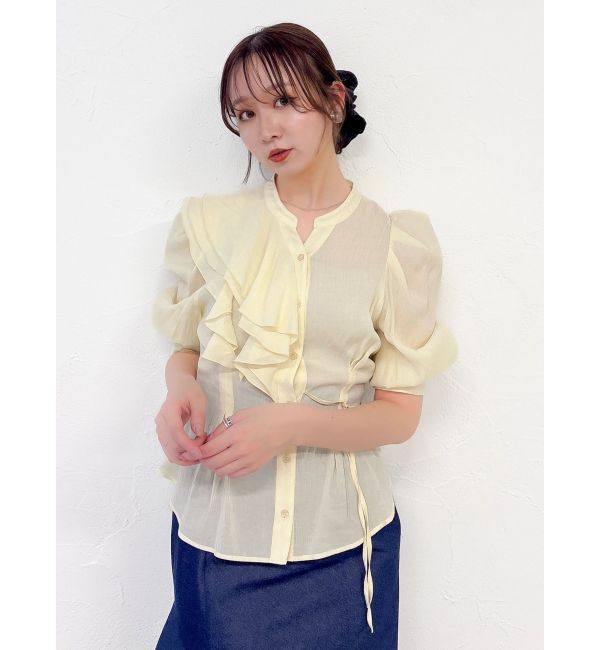 dazzlin「アシメフリルシアーブラウス」|シャツ・ブラウス|