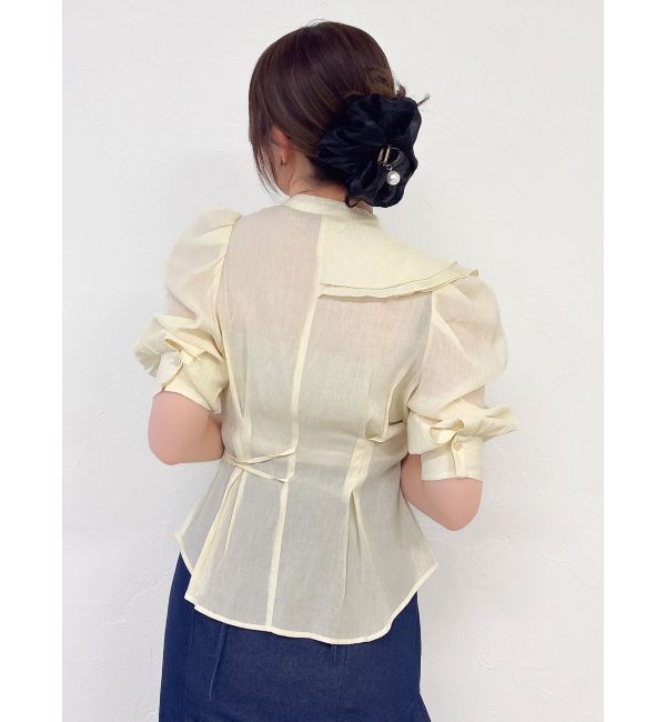 dazzlin「アシメフリルシアーブラウス」|シャツ・ブラウス|