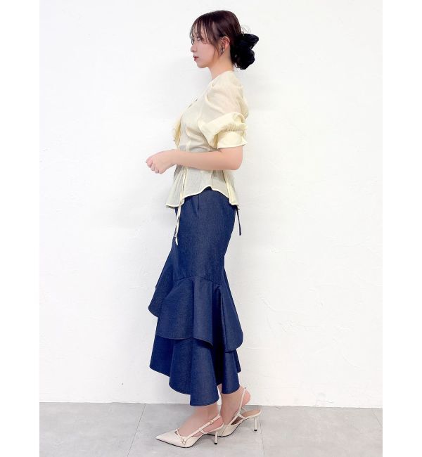 dazzlin「アシメフリルシアーブラウス」|シャツ・ブラウス|