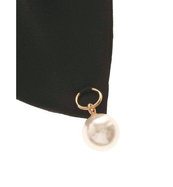 dazzlin「サテンパールスクエアシュシュ」|ヘアゴム・シュシュ|