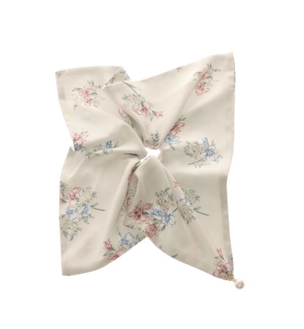 dazzlin「サテンパールスクエアシュシュ」|ヘアゴム・シュシュ|