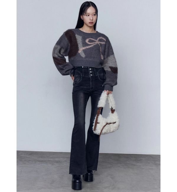 EMODA「ショートルーズジャガードニット」|ニット・セーター|