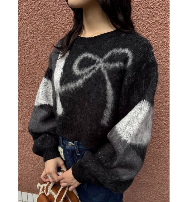 EMODA「ショートルーズジャガードニット」|ニット・セーター|