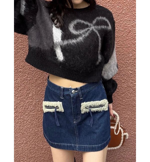 EMODA「ショートルーズジャガードニット」|ニット・セーター|