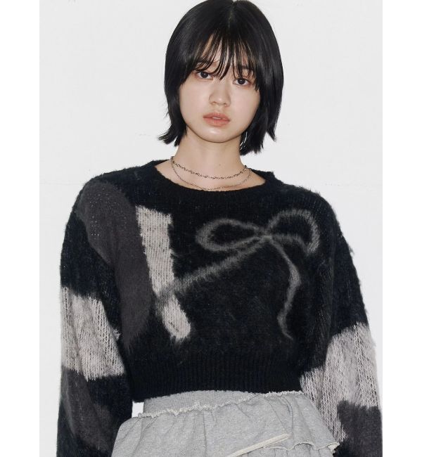 EMODA「ショートルーズジャガードニット」|ニット・セーター|