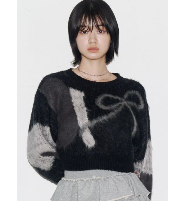 EMODA「ショートルーズジャガードニット」|ニット・セーター|