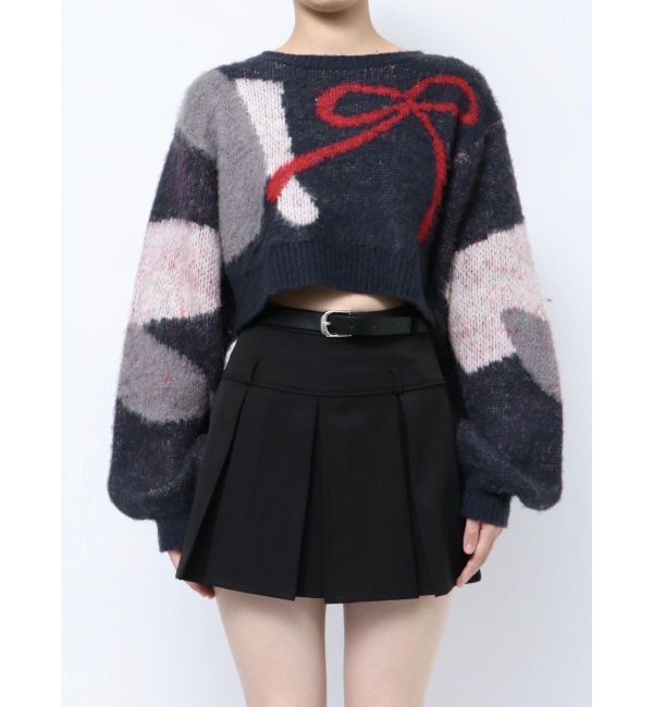 EMODA「ショートルーズジャガードニット」|ニット・セーター|