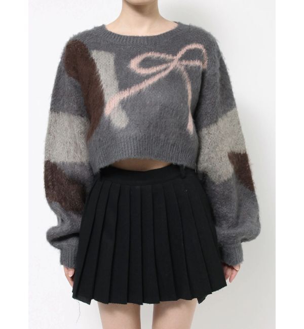 EMODA「ショートルーズジャガードニット」|ニット・セーター|