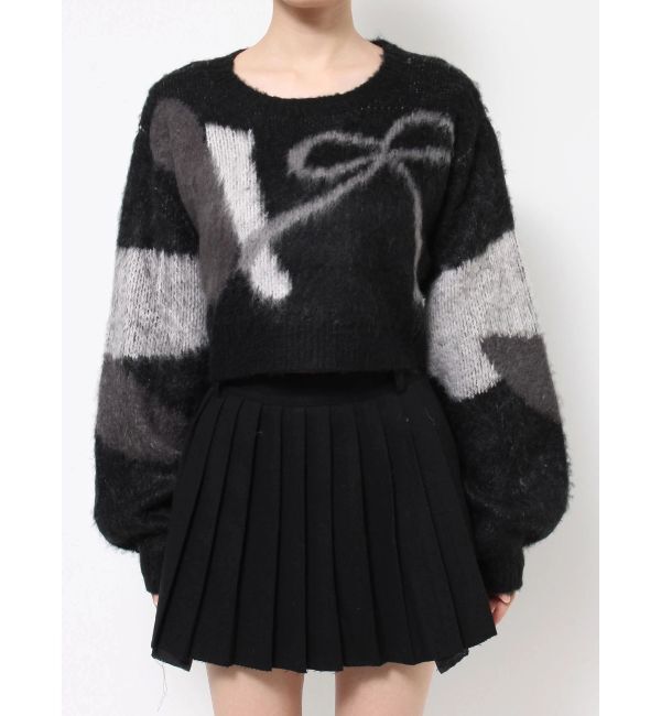 EMODA「ショートルーズジャガードニット」|ニット・セーター|