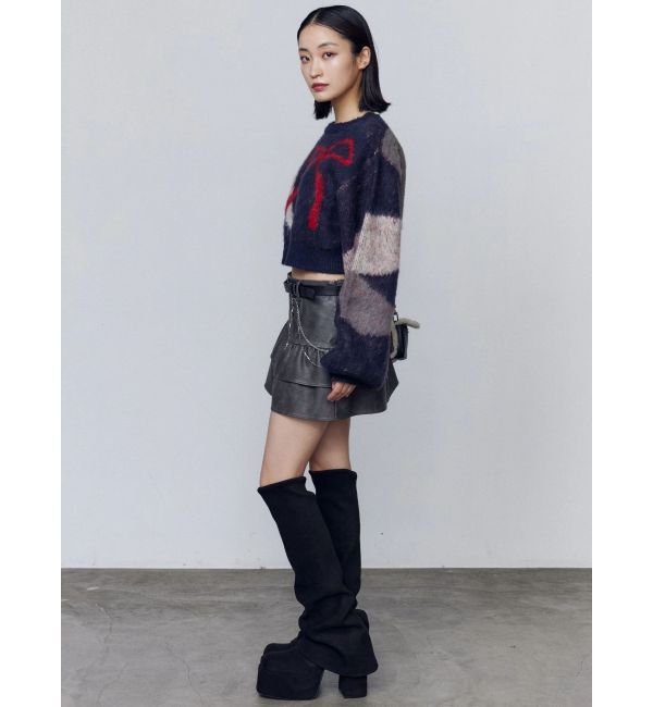 EMODA「ショートルーズジャガードニット」|ニット・セーター|