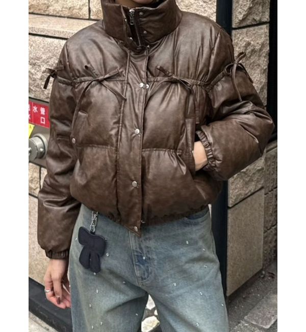 EMODA「リボンパッファーダウンブルゾン」|ダウン|