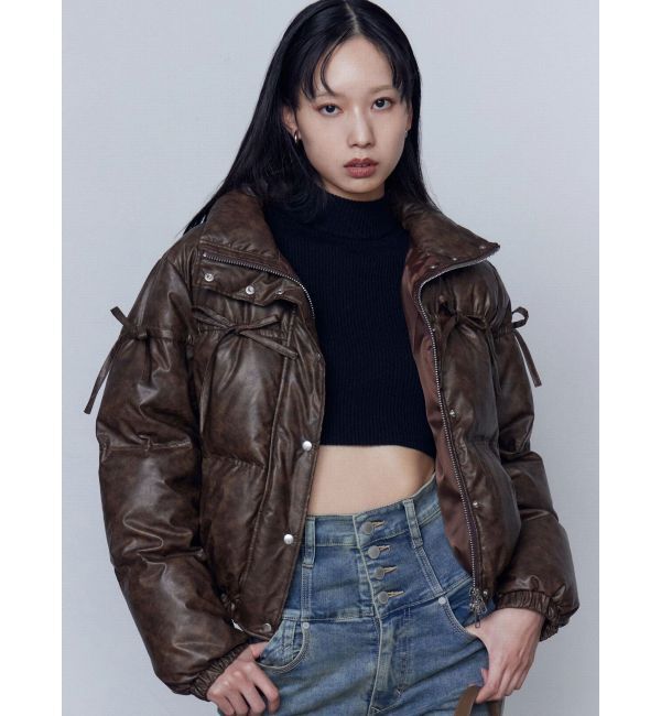 EMODA「リボンパッファーダウンブルゾン」|ダウン|