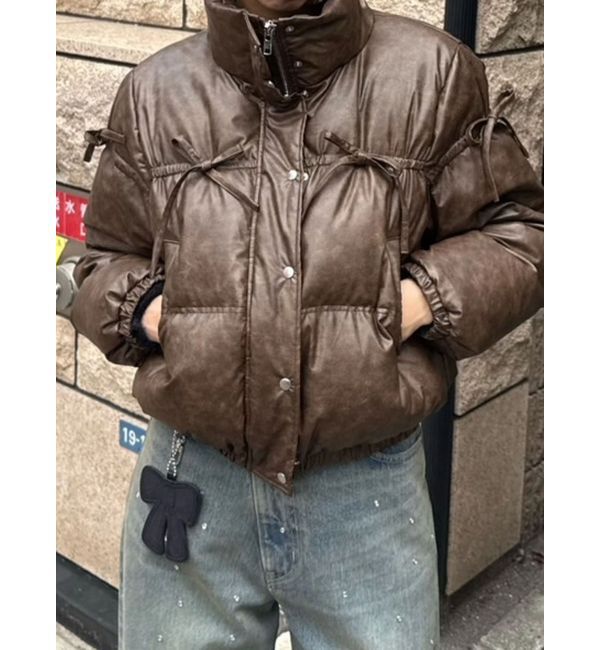 EMODA「リボンパッファーダウンブルゾン」|ダウン|