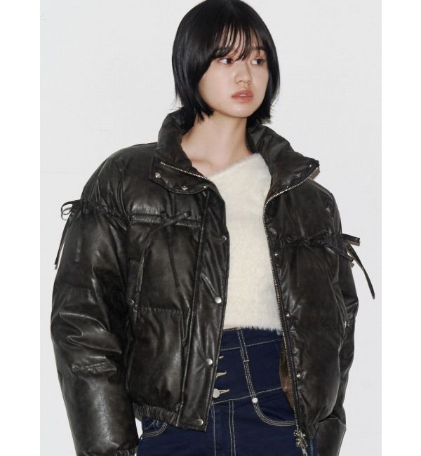 EMODA「リボンパッファーダウンブルゾン」|ダウン|