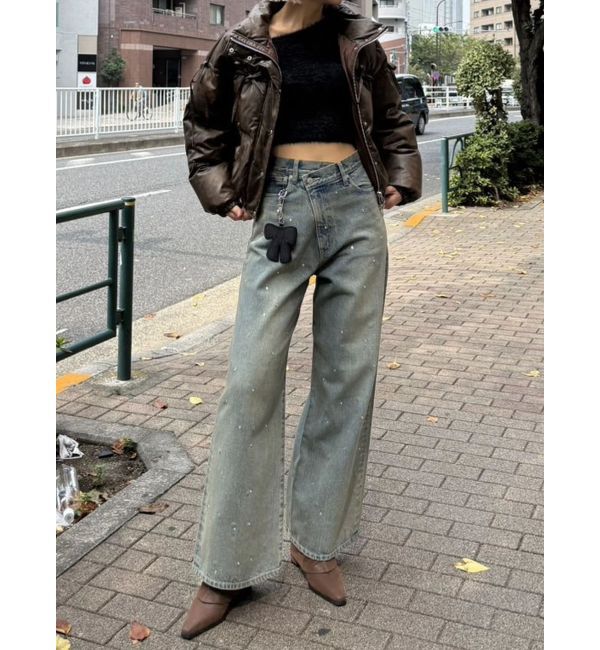 EMODA「リボンパッファーダウンブルゾン」|ダウン|