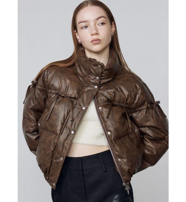 EMODA「リボンパッファーダウンブルゾン」|ダウン|