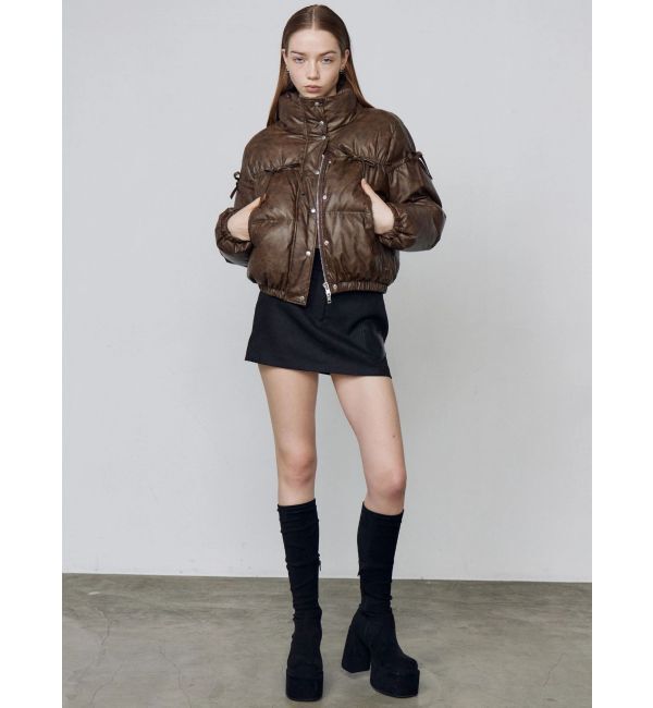 EMODA「リボンパッファーダウンブルゾン」|ダウン|