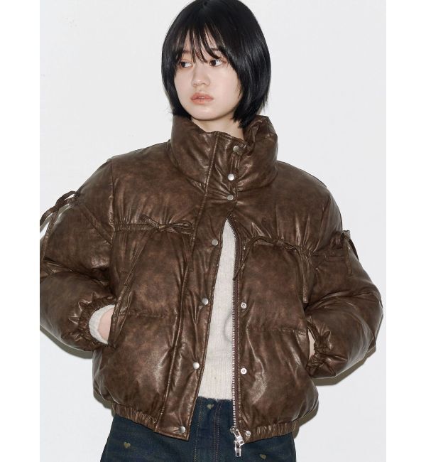 EMODA「リボンパッファーダウンブルゾン」|ダウン|