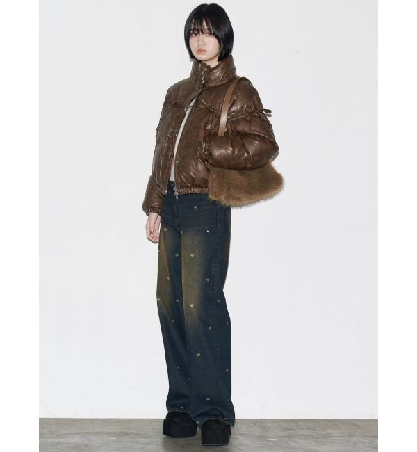 EMODA「リボンパッファーダウンブルゾン」|ダウン|