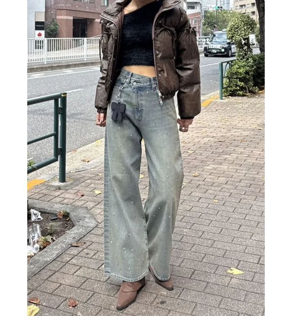 EMODA「リボンパッファーダウンブルゾン」|ダウン|